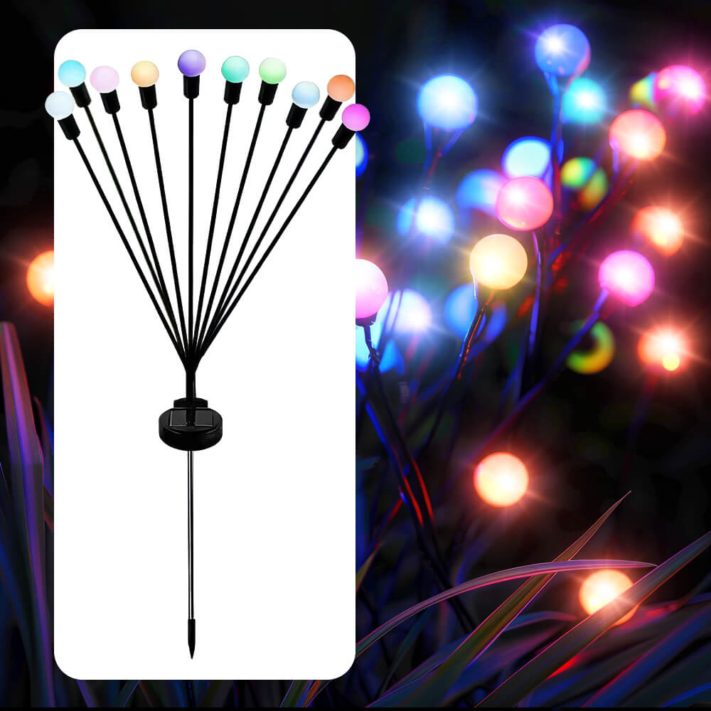 Solar Firefly Swaying Garden Lights, 2 Pack