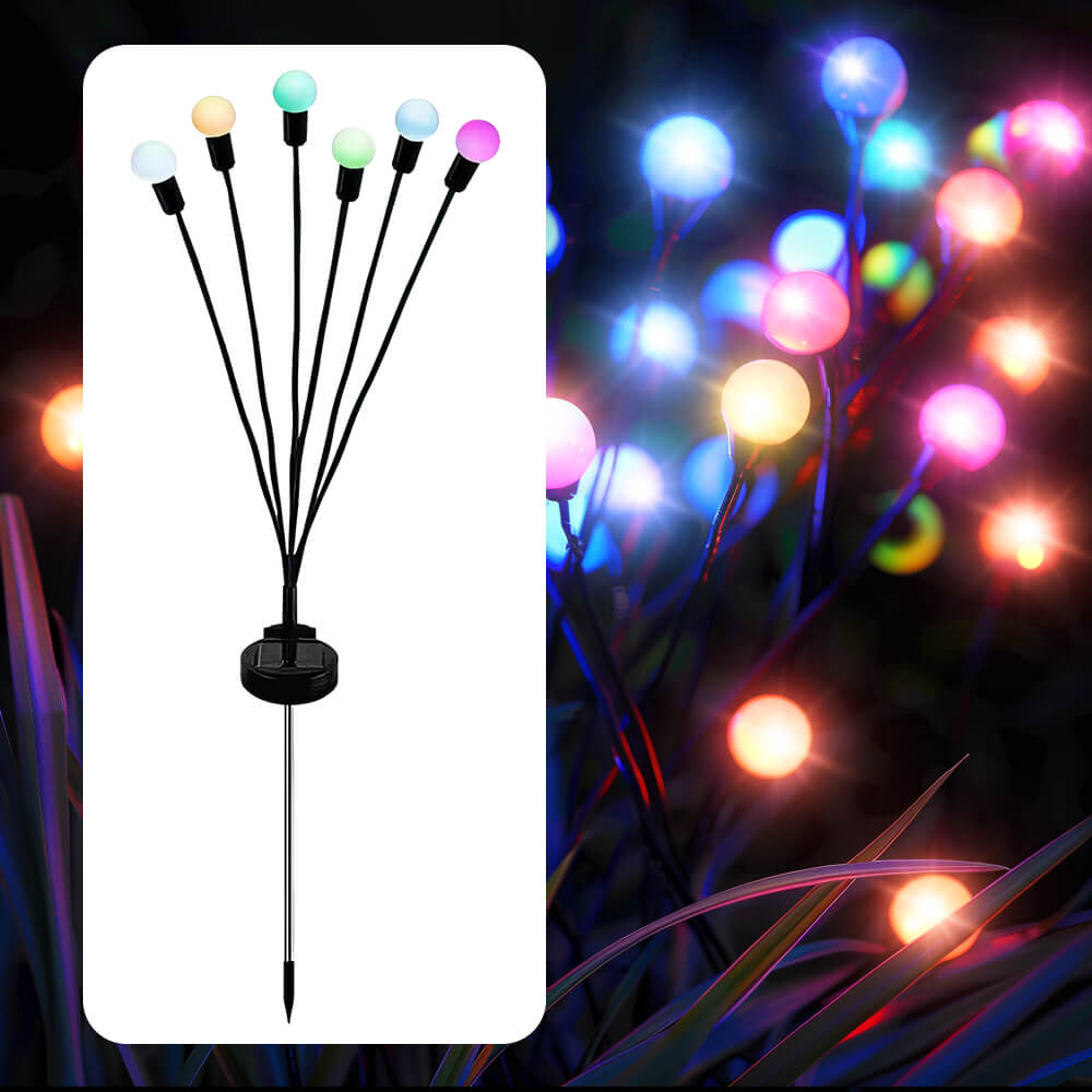 Solar Firefly Swaying Garden Lights, 2 Pack