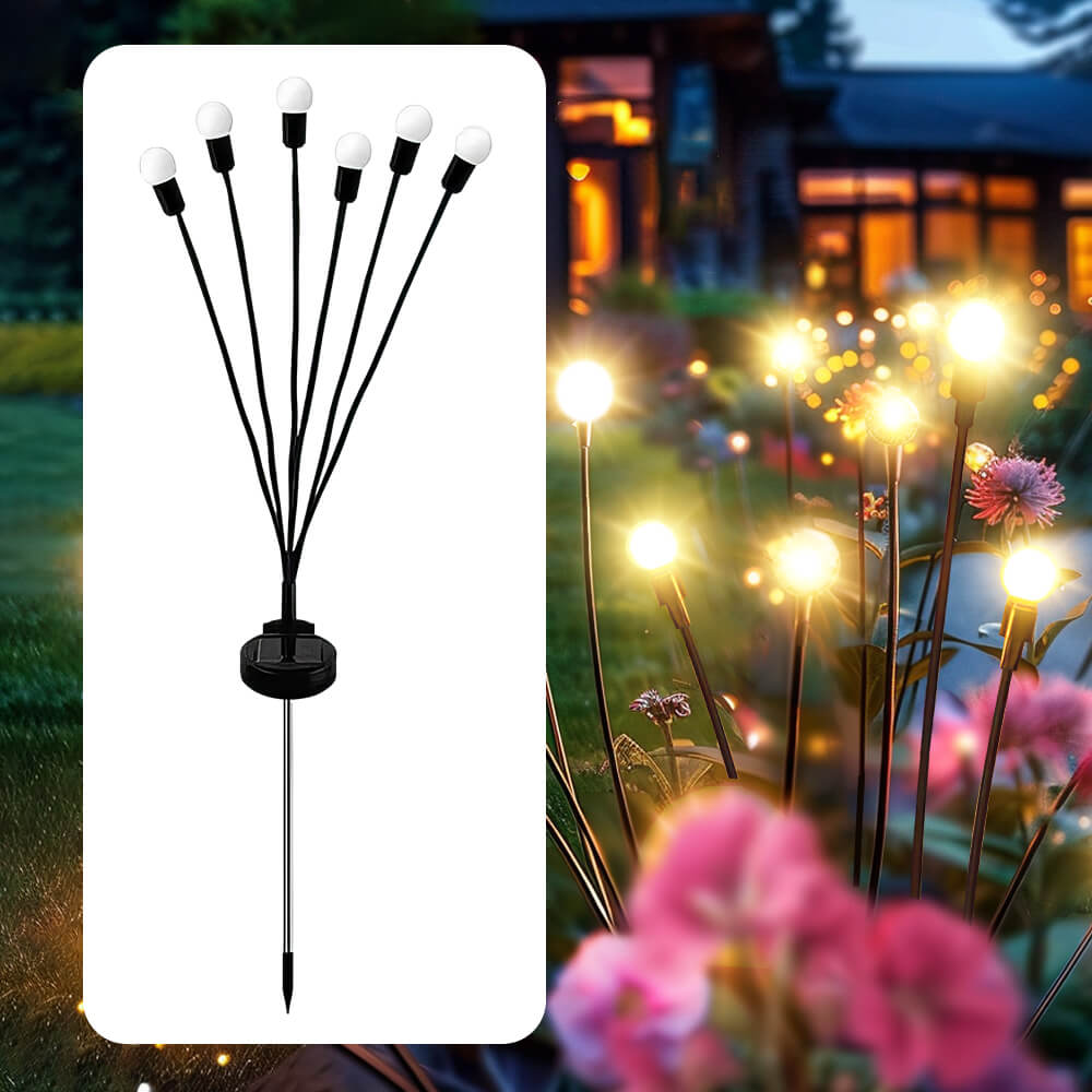 Solar Firefly Swaying Garden Lights, 2 Pack
