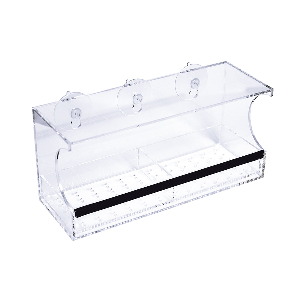Transparent Acrylic Window Bird Feeder with Secure Suction Cups