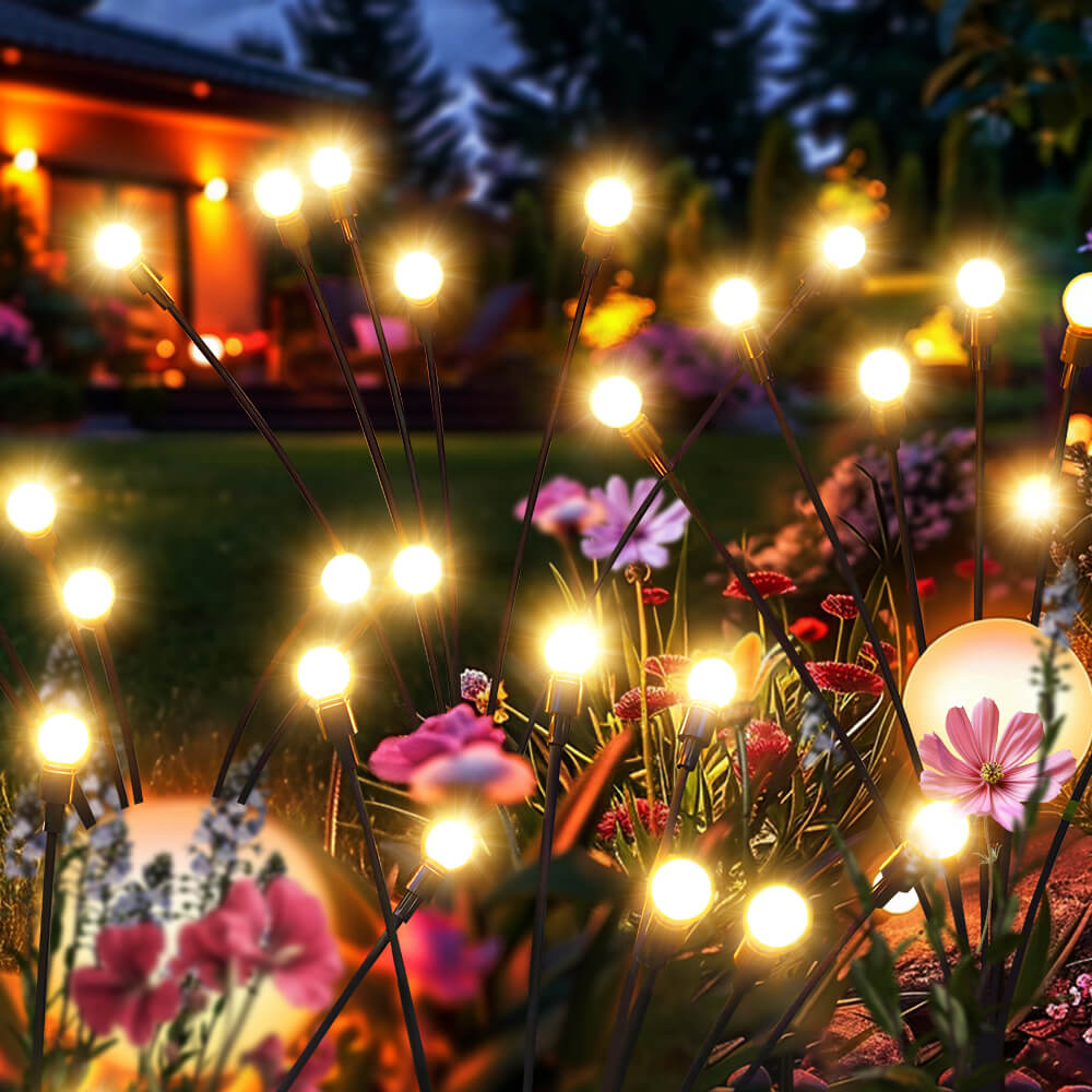 Solar Firefly Swaying Garden Lights, 2 Pack